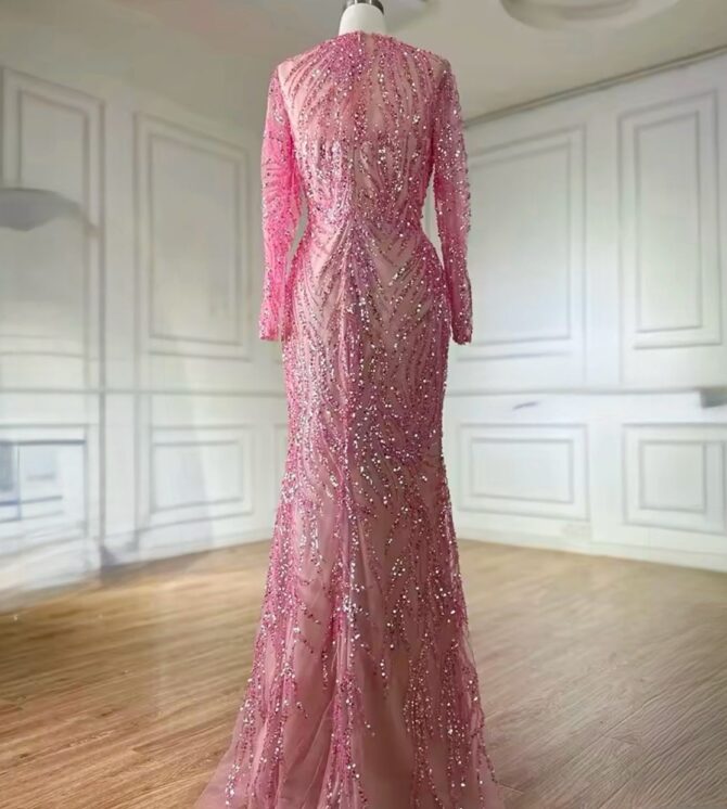 Beaded elegant pearl party dress - Image 4