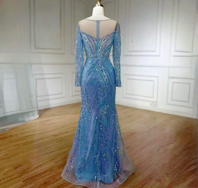 Beaded elegant pearl party dress - Image 3